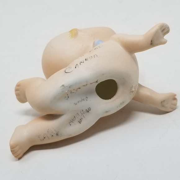 Vintage Kewpie Doll Figurine Lefton Japan Sad Face Baby Bisque Porcelain 60s - Picture 6 of 9